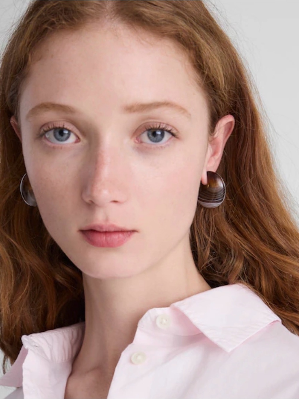 NWT Madewell semiprecious chunky hoop earrings